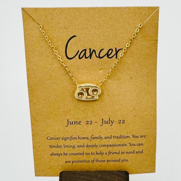 Gold Cancer Necklace - NWT - Picture 1 of 1